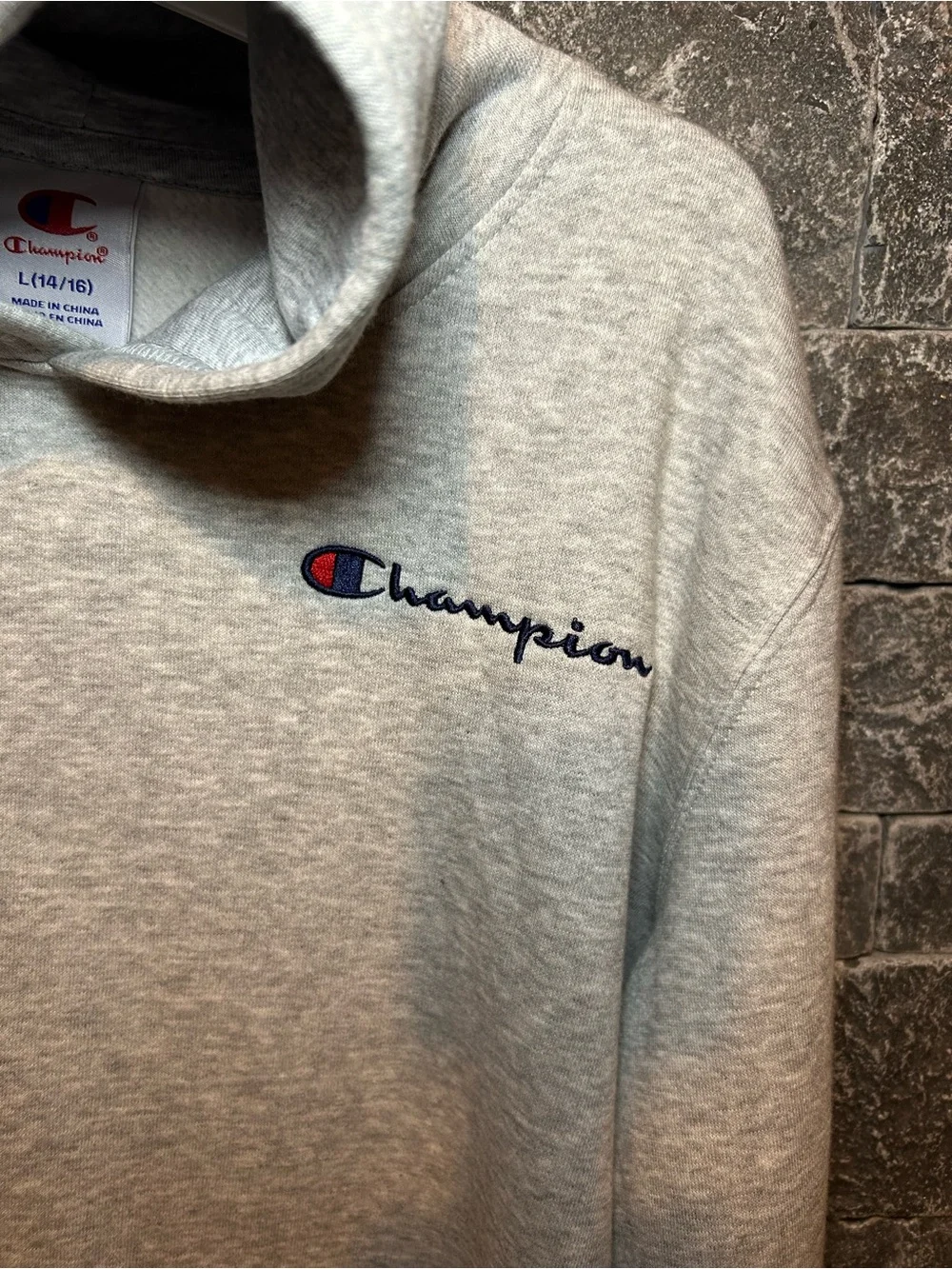 Champion Kids Gray Hooded Sweatshirt